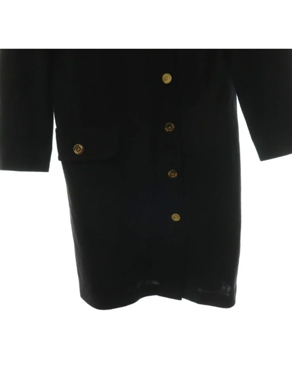 Saint Laurent Cardigan Long Sleeve Crew Neck Wool Black M